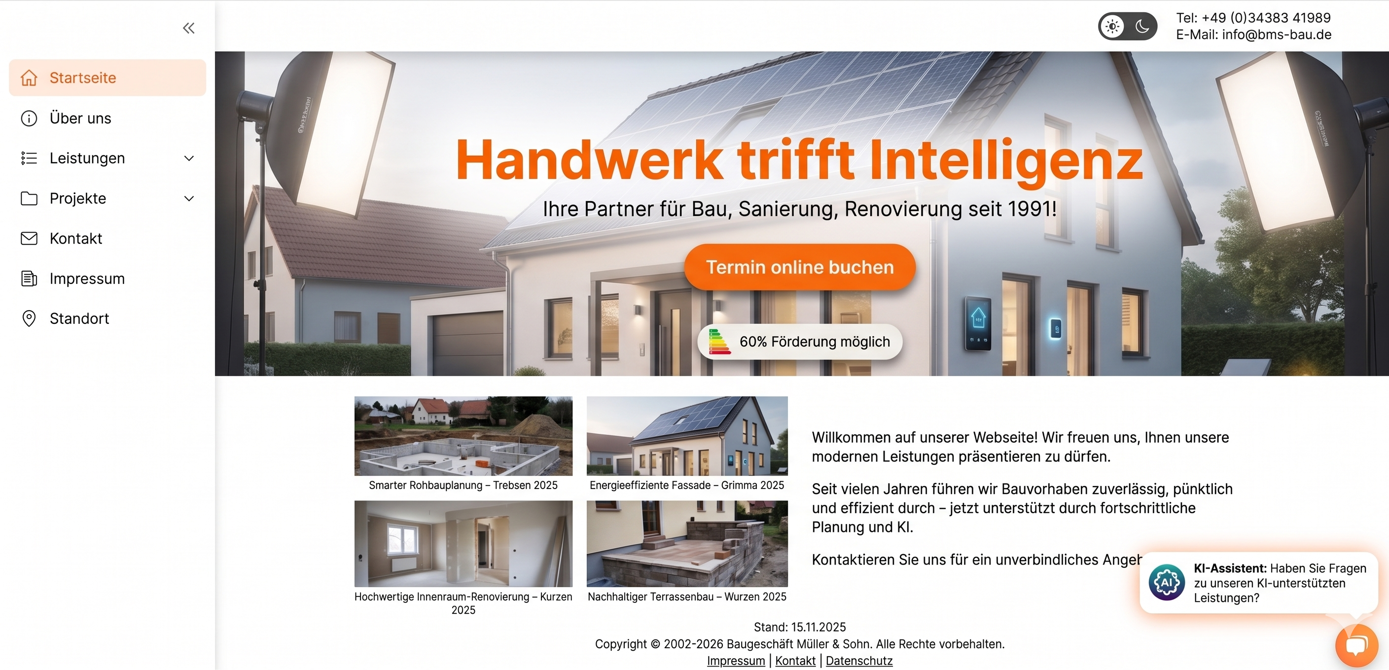 Website-Redesign & KI-Integration — Nachher